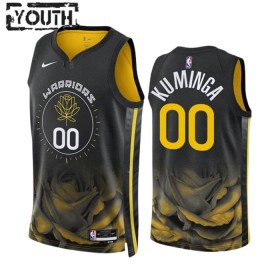 Dres Golden State Warriors Jonathan Kuminga 00 Nike 2022-23 City Edition Crno Swingman - Dječji
